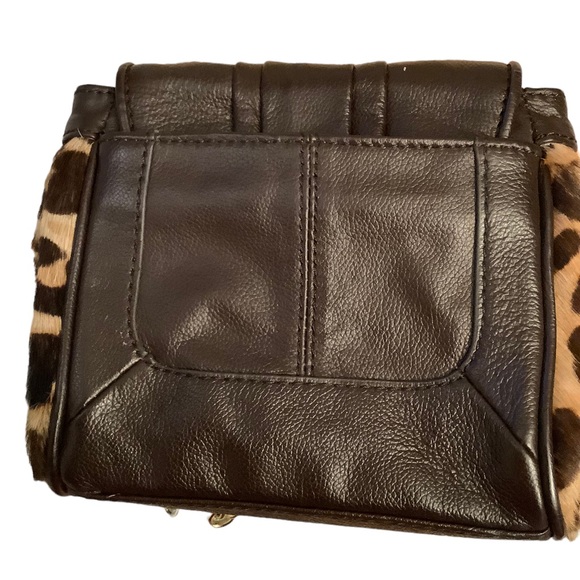 HYPO ALL LEATHER AND CALF HAIR HANDBAG WITH GOLD CHAIN. CROSSBODY - Picture 5 of 13